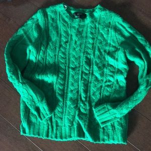 Cozy green knit sweater forever 21